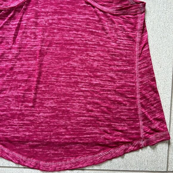 NWT Free People Brisbane Lightweight Racerback Mock Neck Tank Top Fuchsia XS - Picture 13 of 16